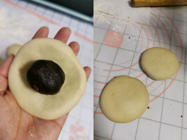 松软香甜豆沙面包圈