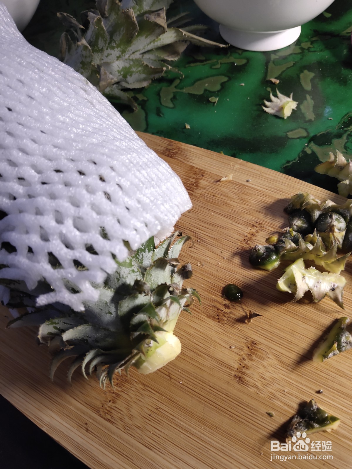 吃剩的菠萝头盆栽