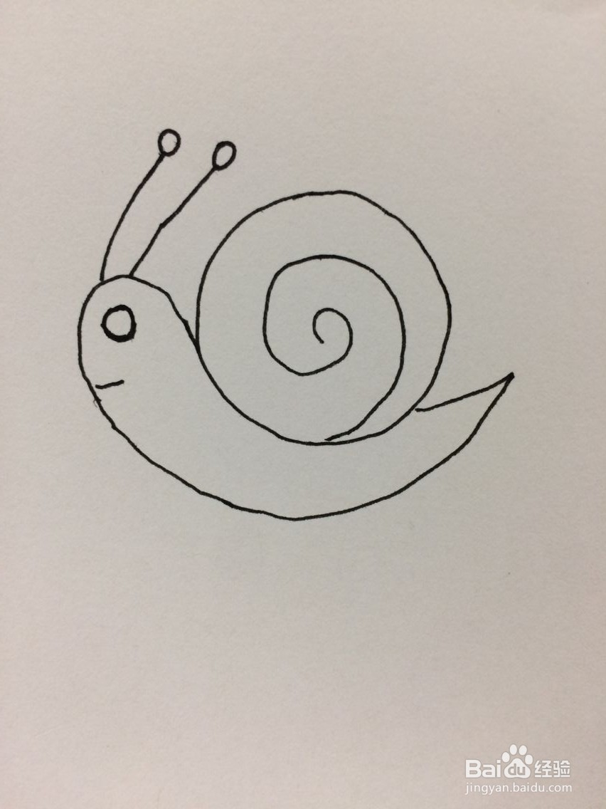 怎样学画小蜗牛
