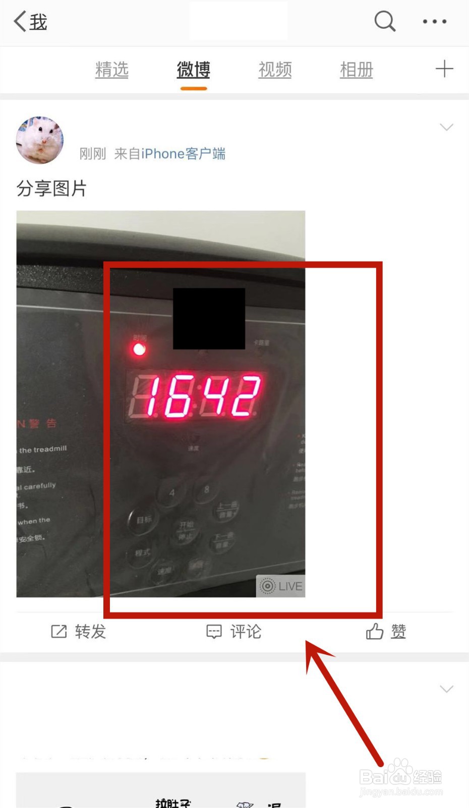 微博怎么发live照片