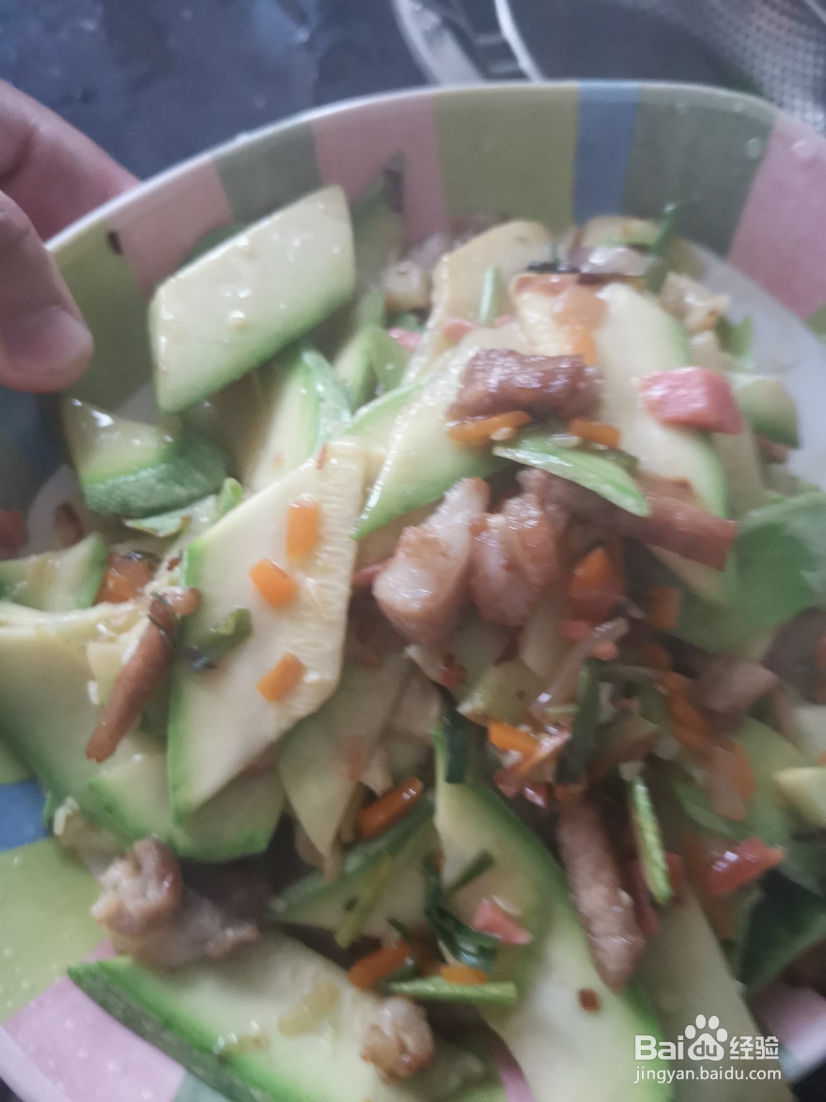 火腿丁炒西葫芦