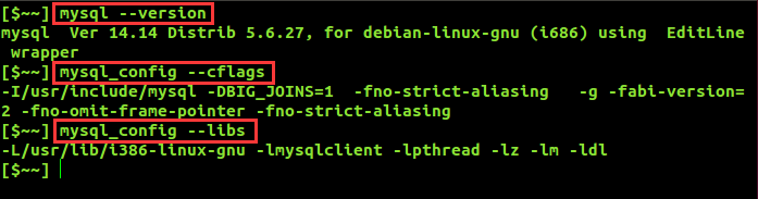 Linux平台上用C语言实现与MySQL数据库的连接