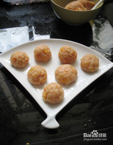 鸡茸南瓜丸子