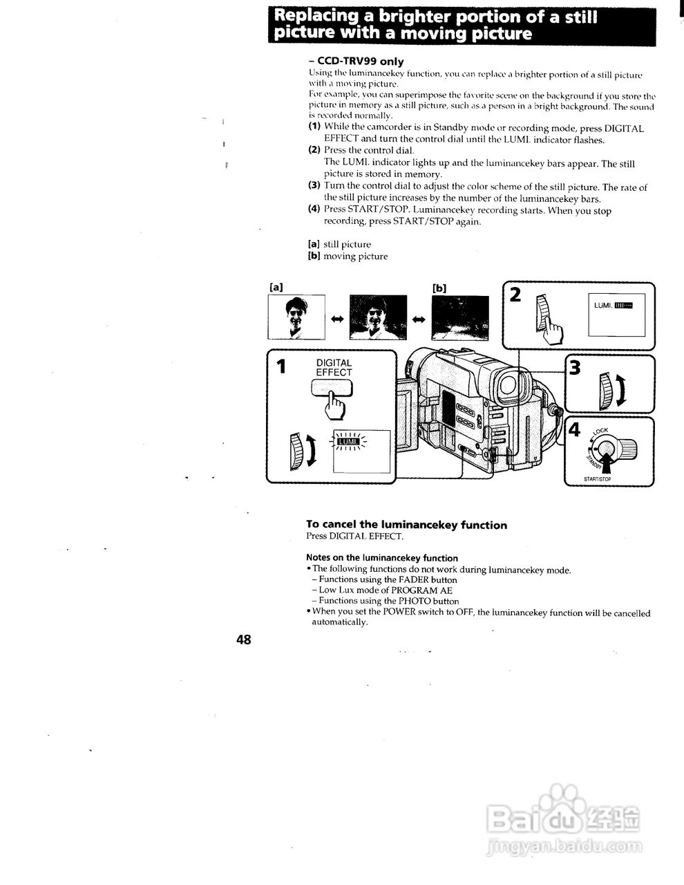 索尼CCD-TRV95模拟摄像机说明书:[5]