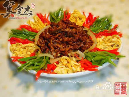 彩丝牛肉的做法