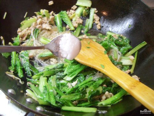 肉末粉丝小白菜