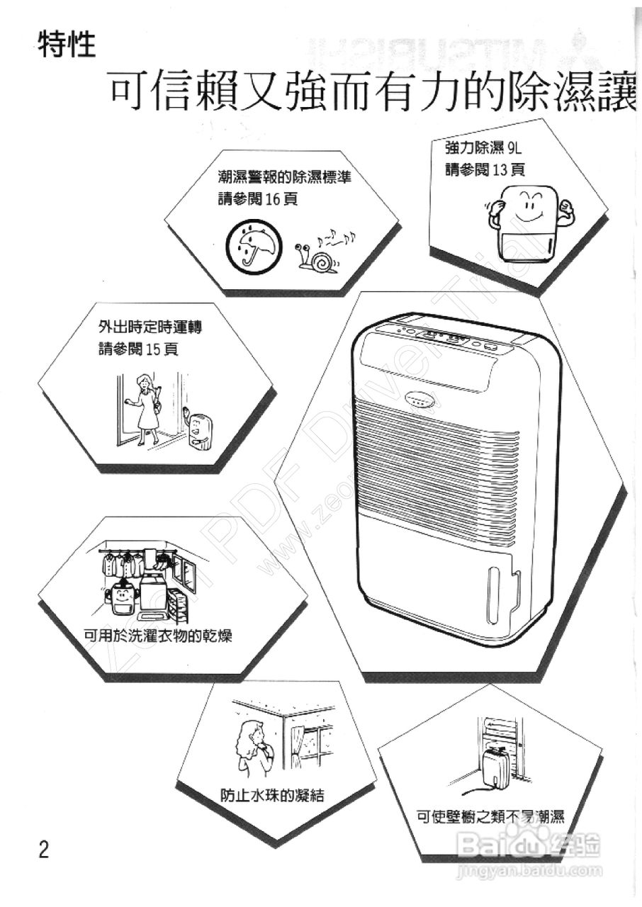 三菱MJ-100KWX型除湿机使用说明书:[1]
