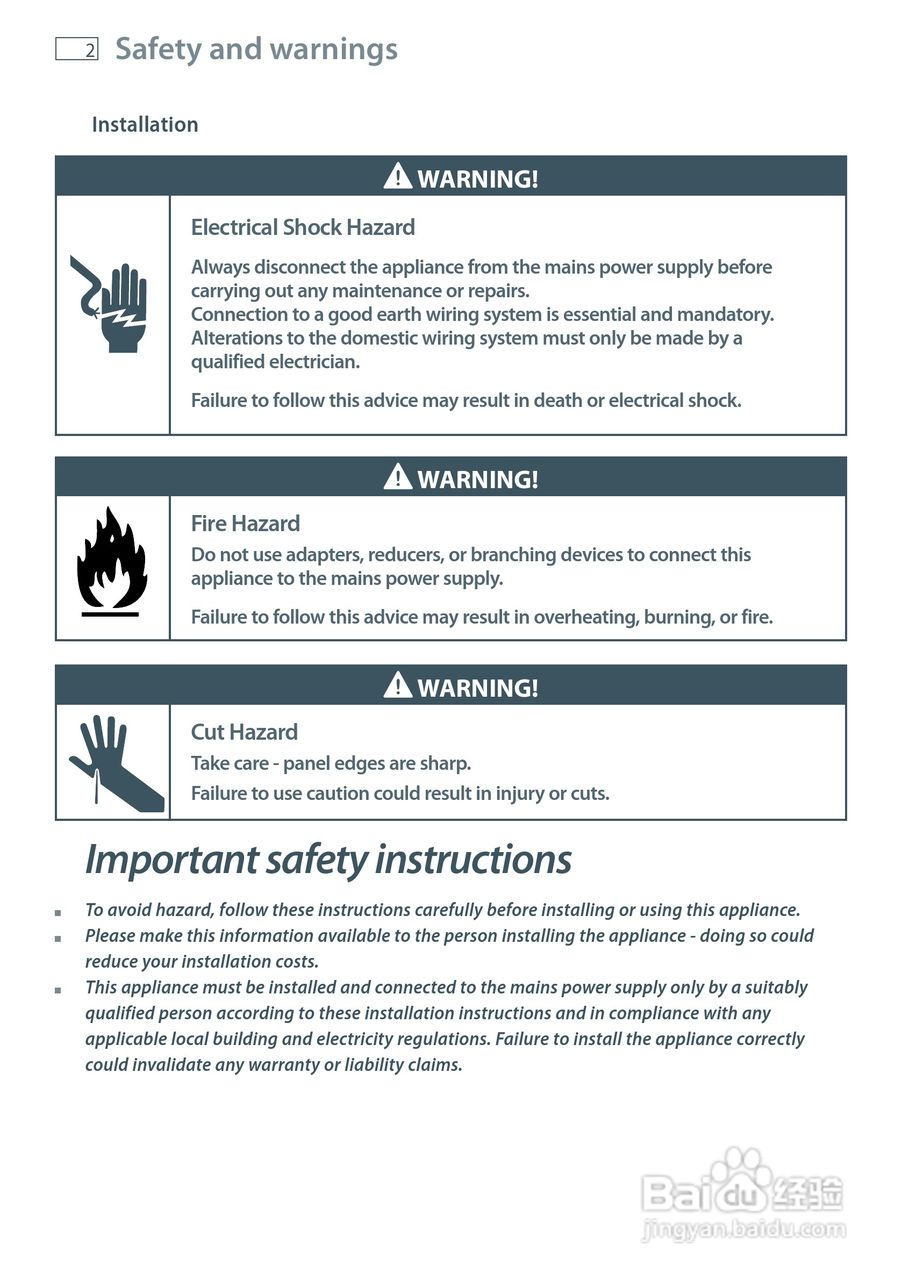 斐雪派克OB60NDEX2嵌入式烤箱说明书:[1]
