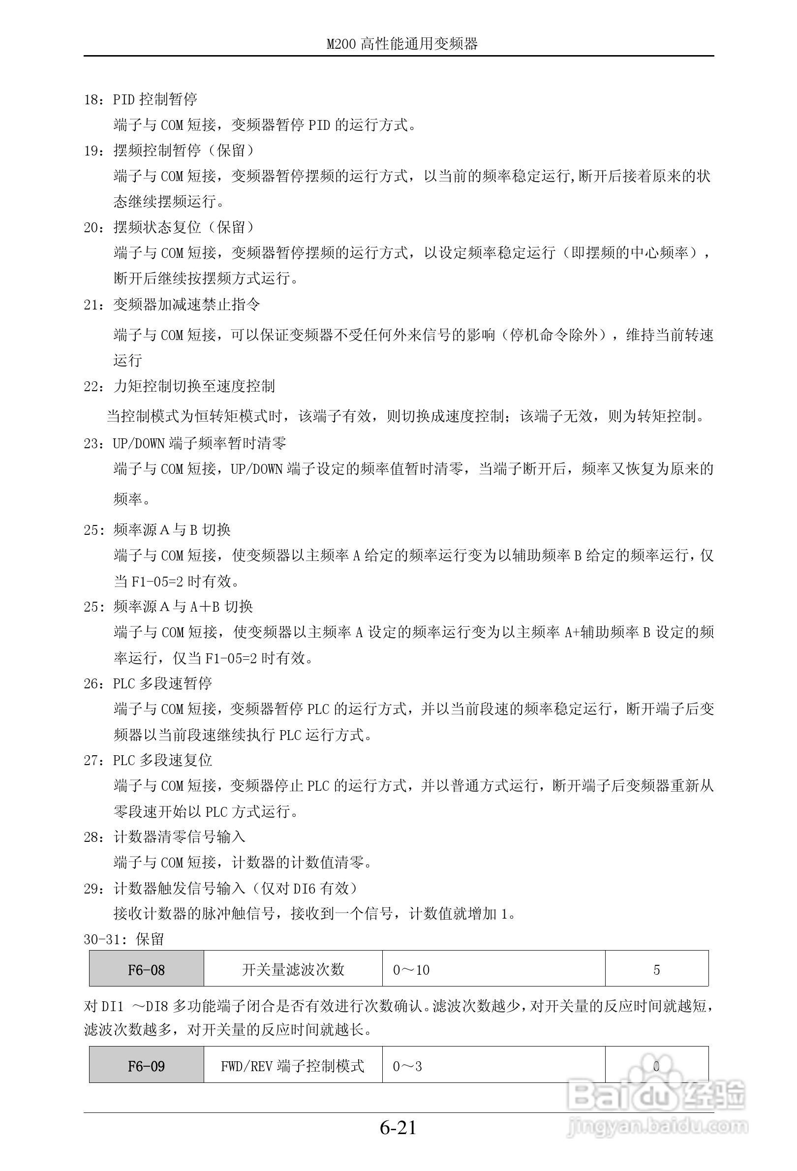 易驱M200-2S0022VER0M00通用变频器使用说明书:[6]