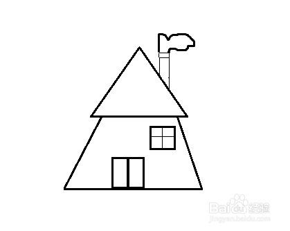 简笔画-老式房子的简笔画如何画