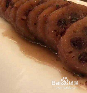 家庭版紫米桂花莲藕的做法