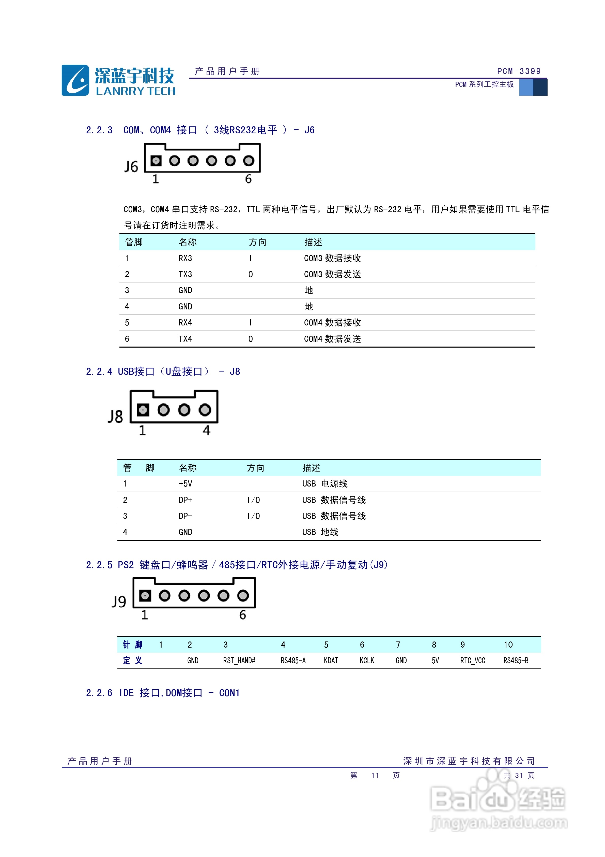 深蓝宇PCM-3399工业主板用户手册:[2]