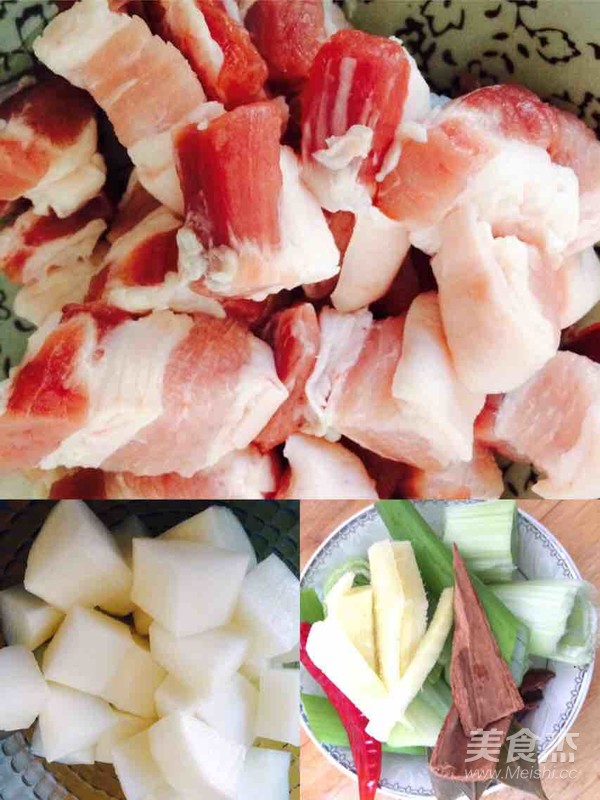 萝卜红烧肉的做法