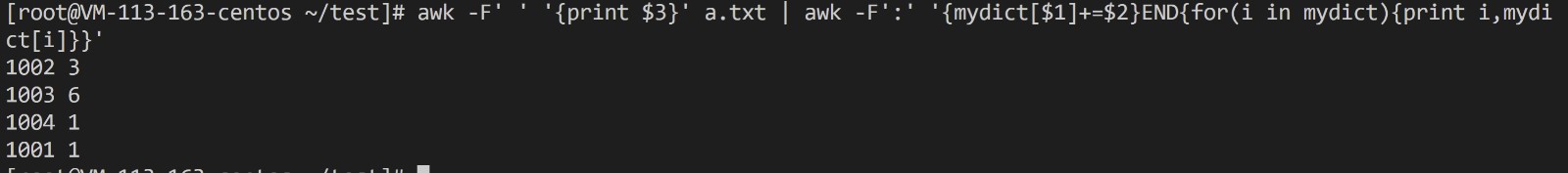 shell awk命令及使用awk统计个数