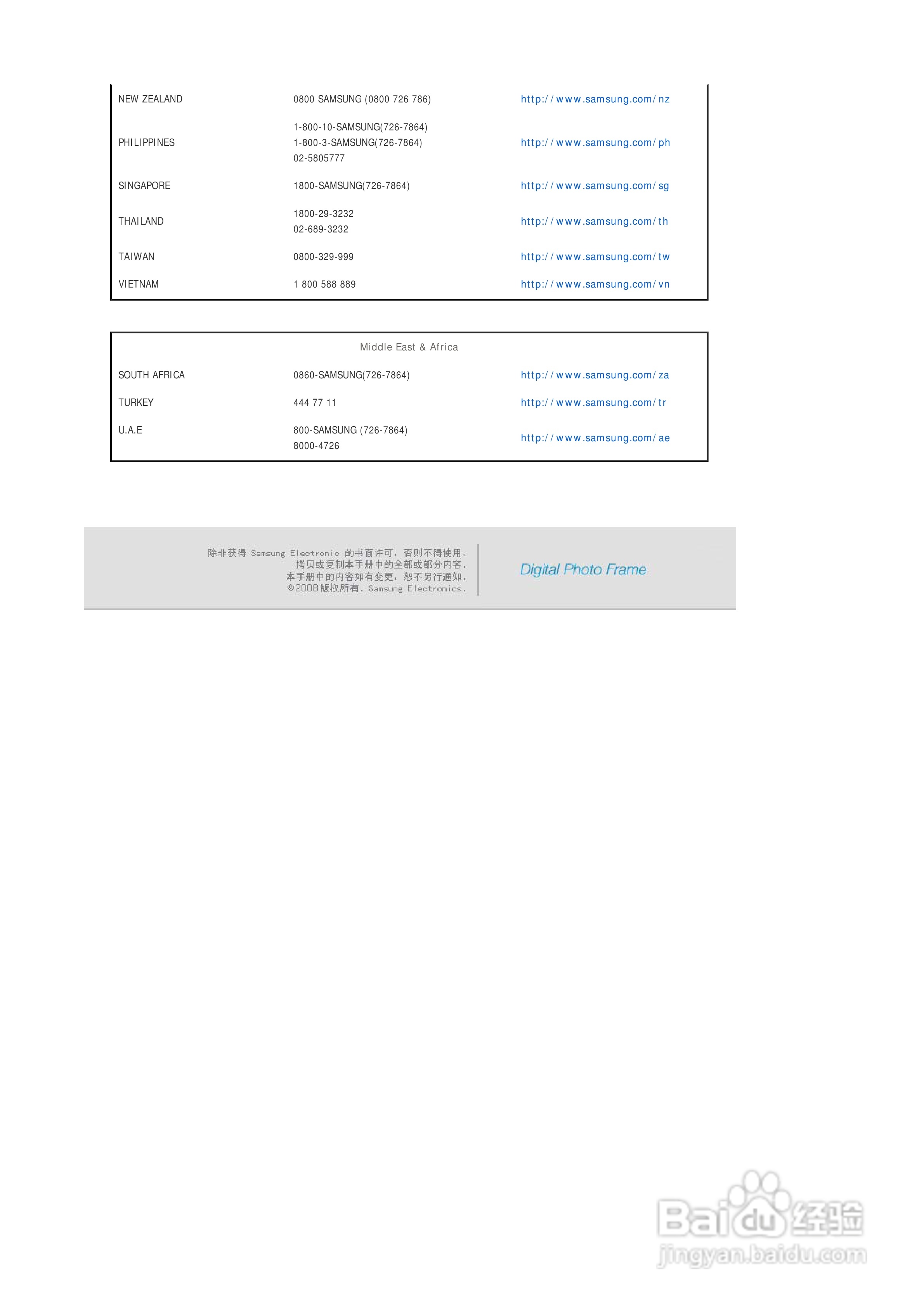 三星SPF-86V数码相框使用说明书:[4]