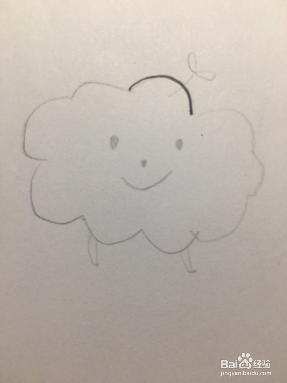 卡爱的卡通云简笔画 卡通云的简单画法 儿童画