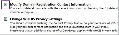 修改IXWebHosting免费域名WHOIS的方法