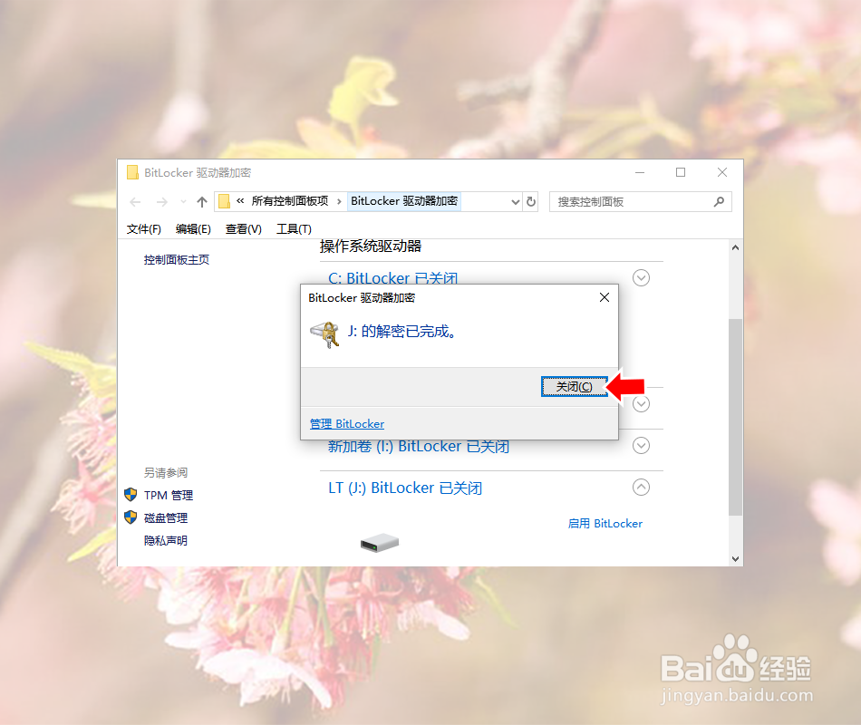 Windows10系统给磁盘加密解密的简单方法