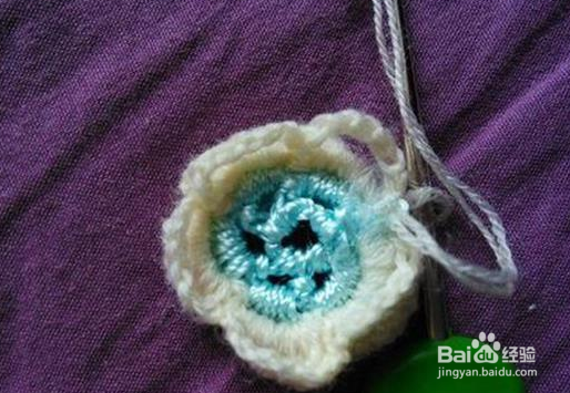 钩针钩阿富汗花朵教程
