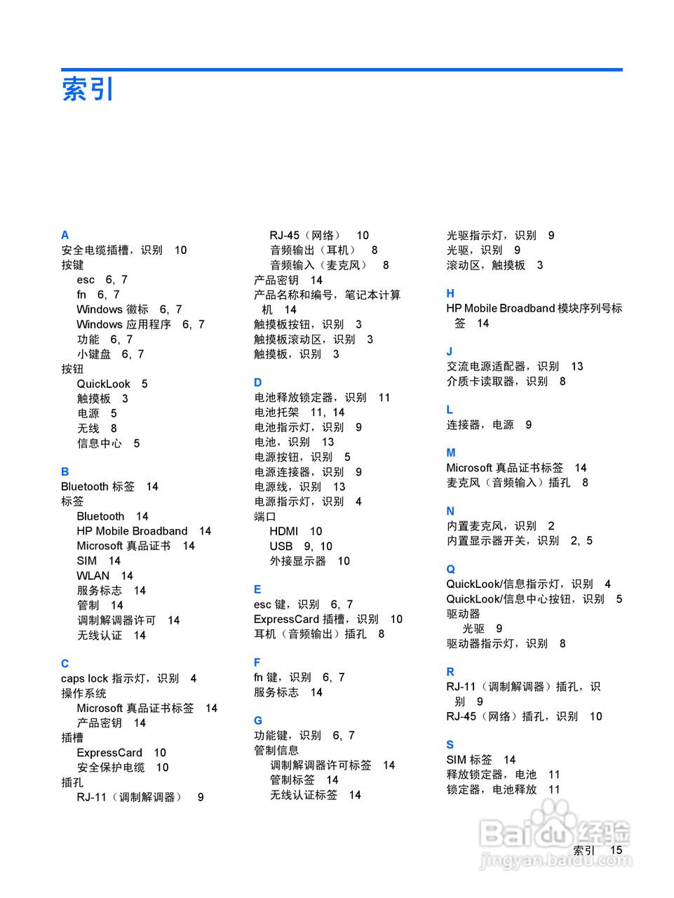 惠普HP ProBook 4515s笔记本电脑说明书:[3]