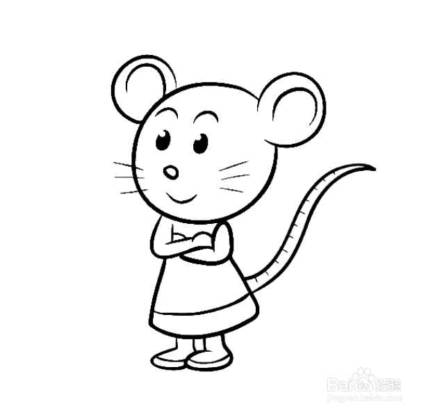 如何手工画高傲的老鼠简笔画？