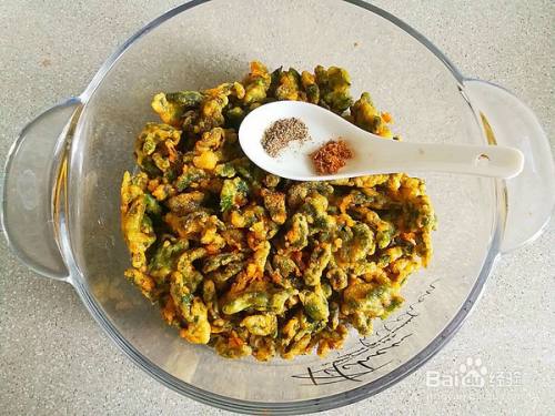 油煎构树花做法