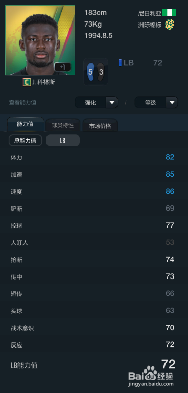 FIFA OL3新版尼日利亚国家队球员推荐(上篇)