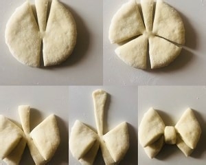 蝴蝶结牛奶面包的做法