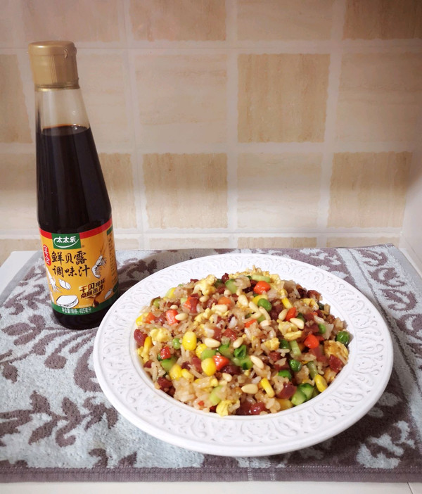 广式腊肠时蔬蛋炒饭