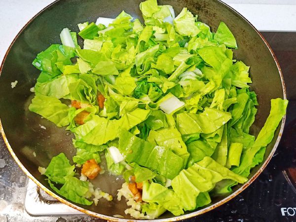 油渣小白菜+猪油拌饭（童年的回忆)