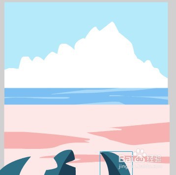 flash如何绘制一个MG海边场景