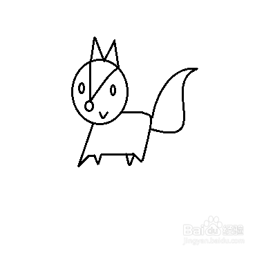 简笔画-狐狸的简笔画如何画