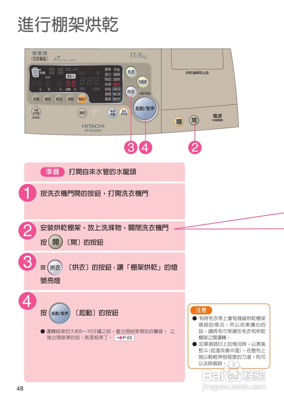 日立SF-BD2200TR洗衣机使用说明书:[5]