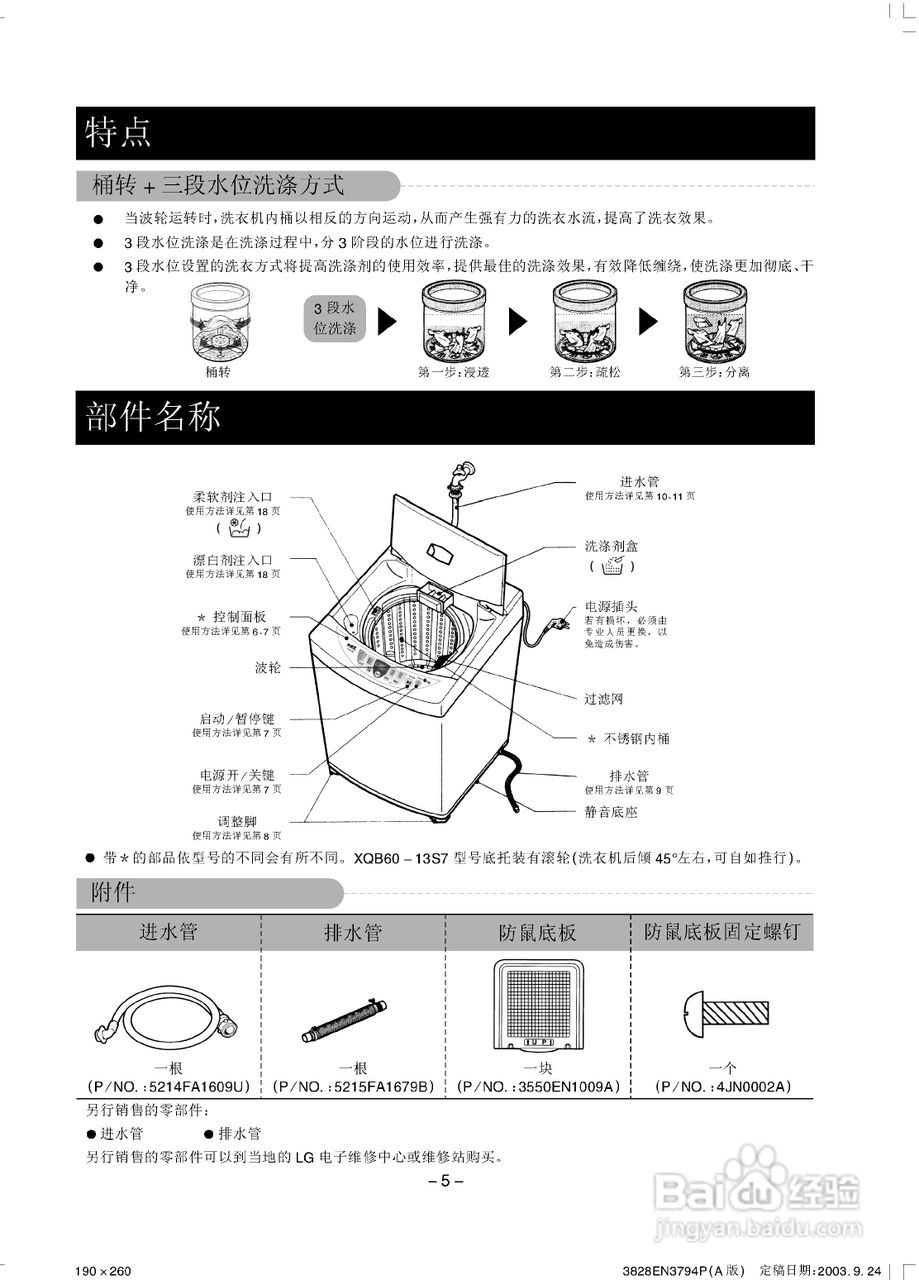 LG XQB45-18S7洗衣机使用说明书:[1]