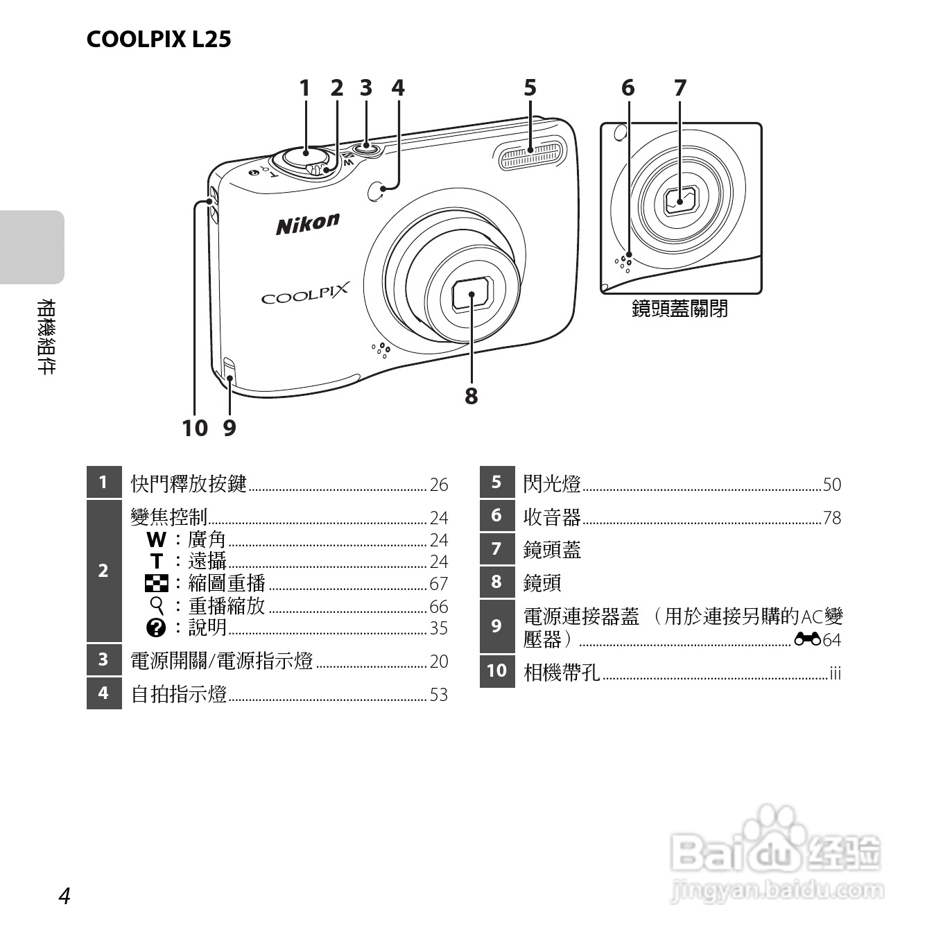 尼康 COOLPIX L25(繁体中文)说明书:[3]