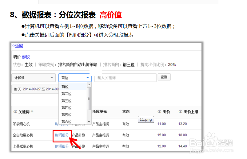排名倾向自动出价操作步骤