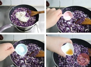 养生食补紫甘蓝鸡肉炒饭的做法