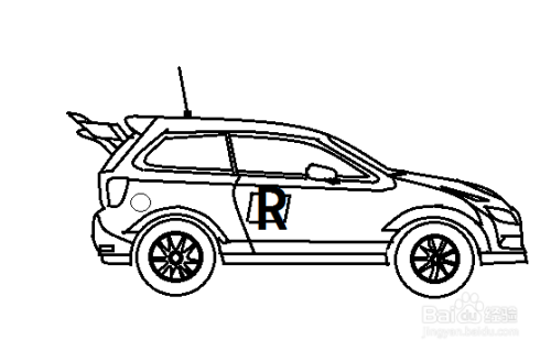 大众赛车polo测面铅笔画怎么画