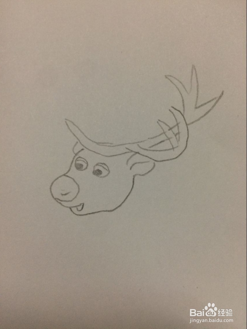 怎样简笔画驯鹿