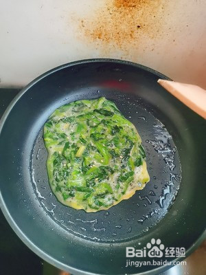 低脂菠菜鸡蛋饼的做法