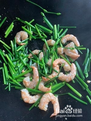 食补佳品虾仁炒韭菜花
