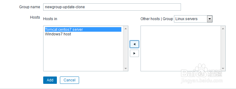 如何在zabbix的web管理中克隆主机分组？