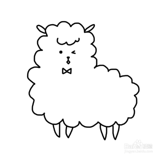 卡通简笔画：小绵羊简笔画