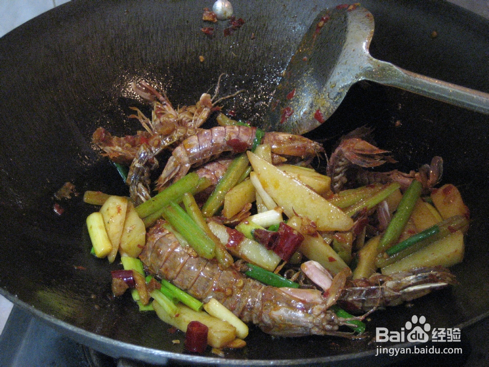 皮皮虾干锅的做法