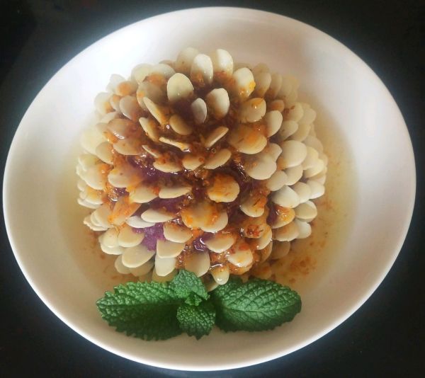 #美食视频挑战赛# 紫薯杏仁塔