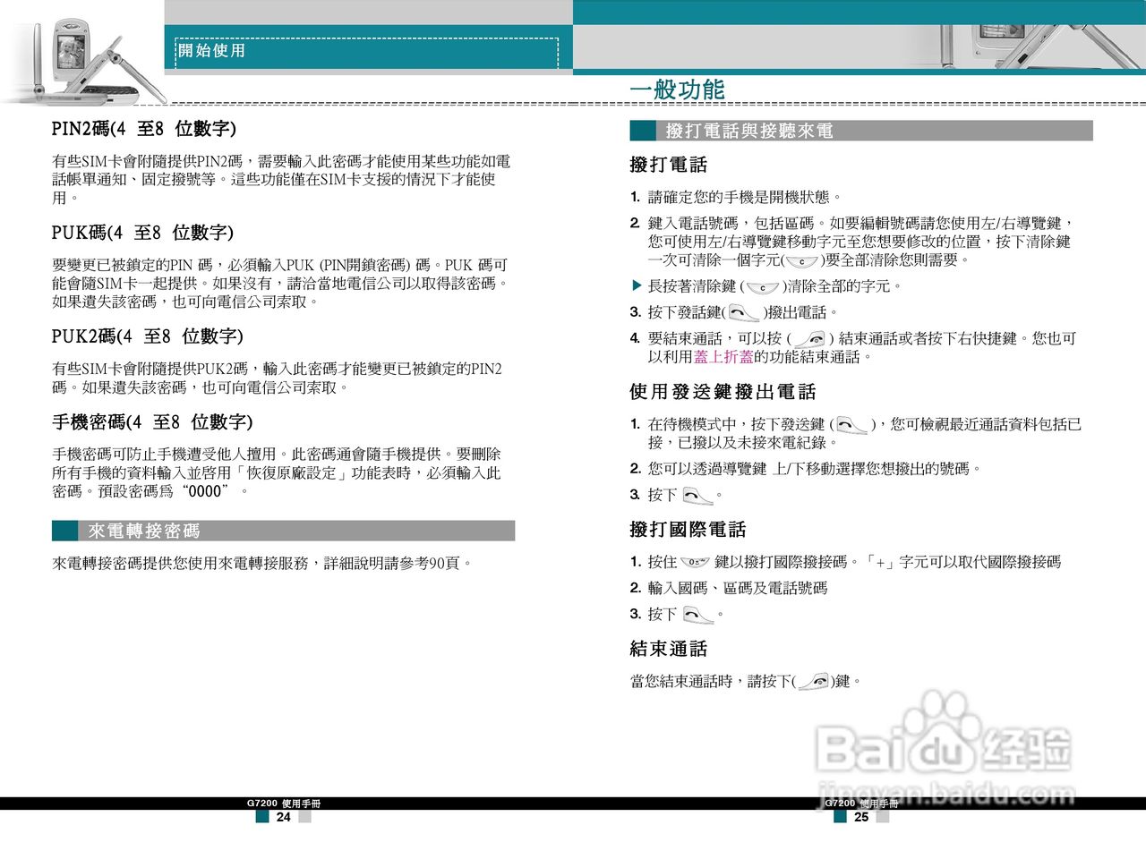 LG G7200手机使用手册:[2]