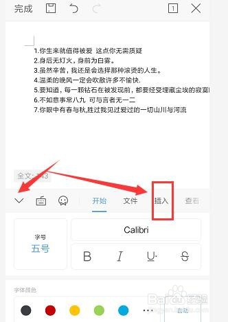 手机WPS文档中如何插入图片