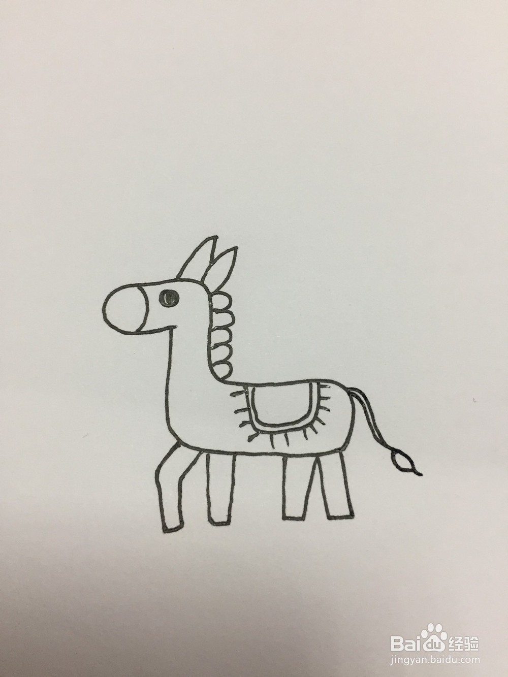 简单的画小毛驴