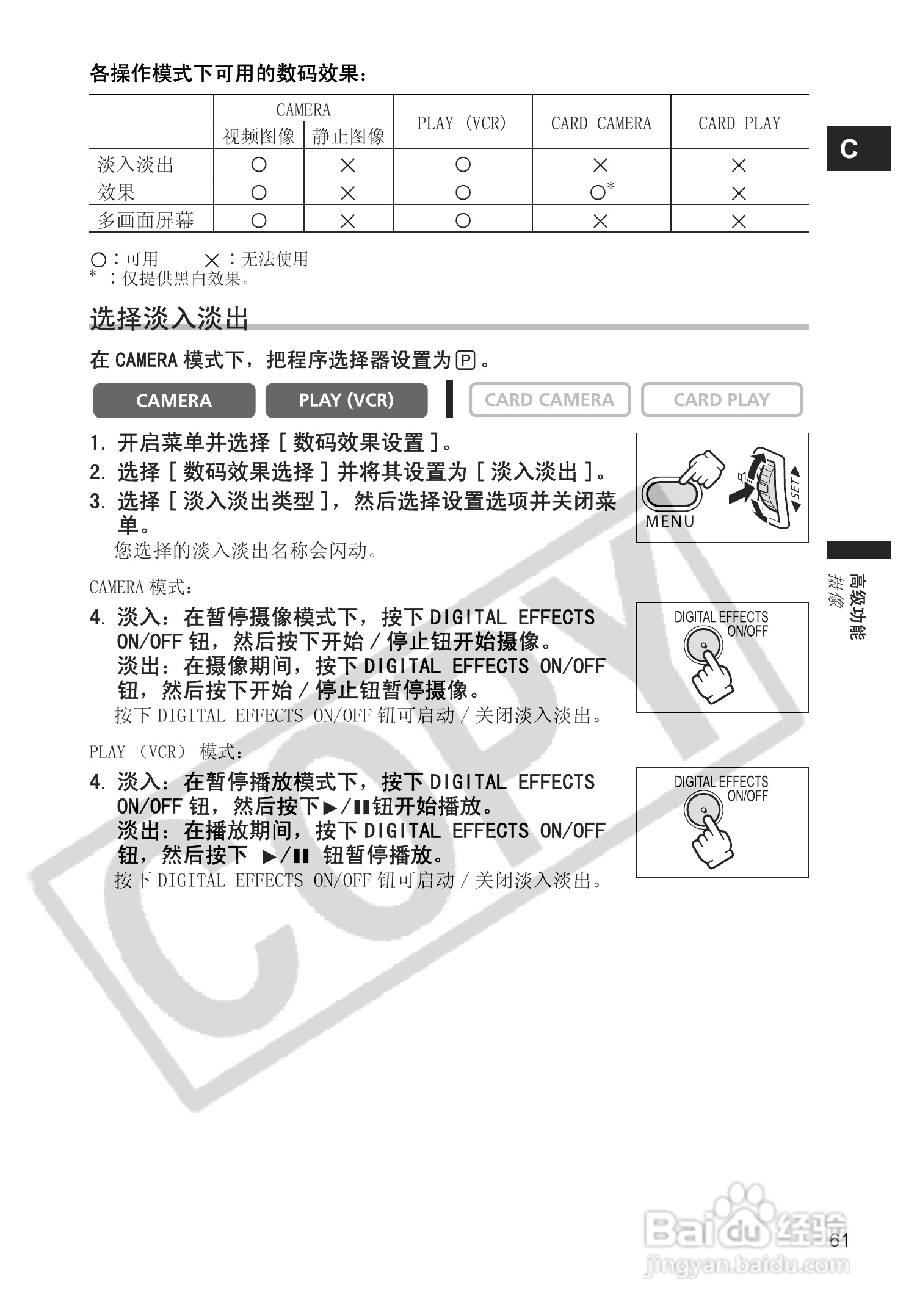 佳能MV880X数码摄像机使用说明书:[7]