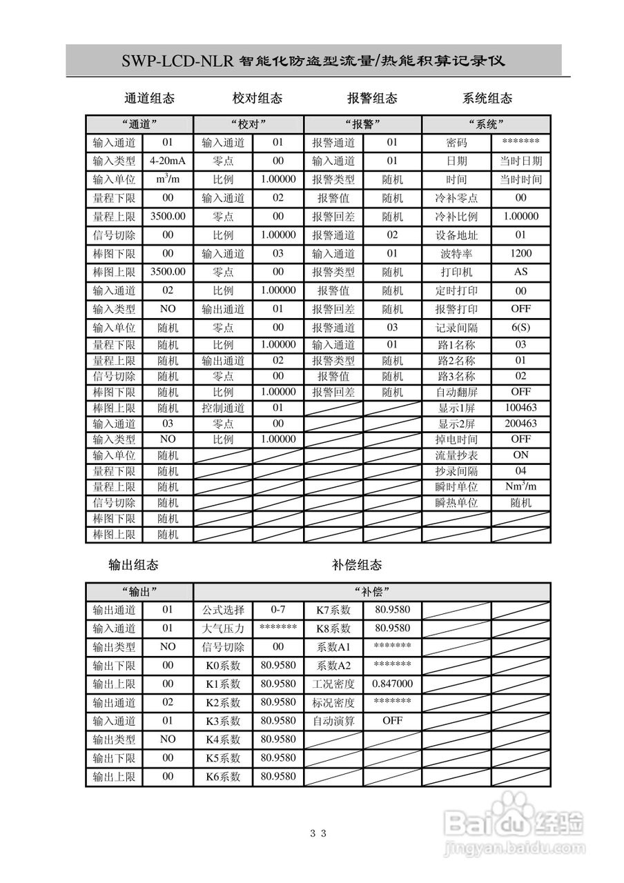 昌晖SWP-LCD-NLR智能化防盗型流量/热能积算仪说明书:[4]